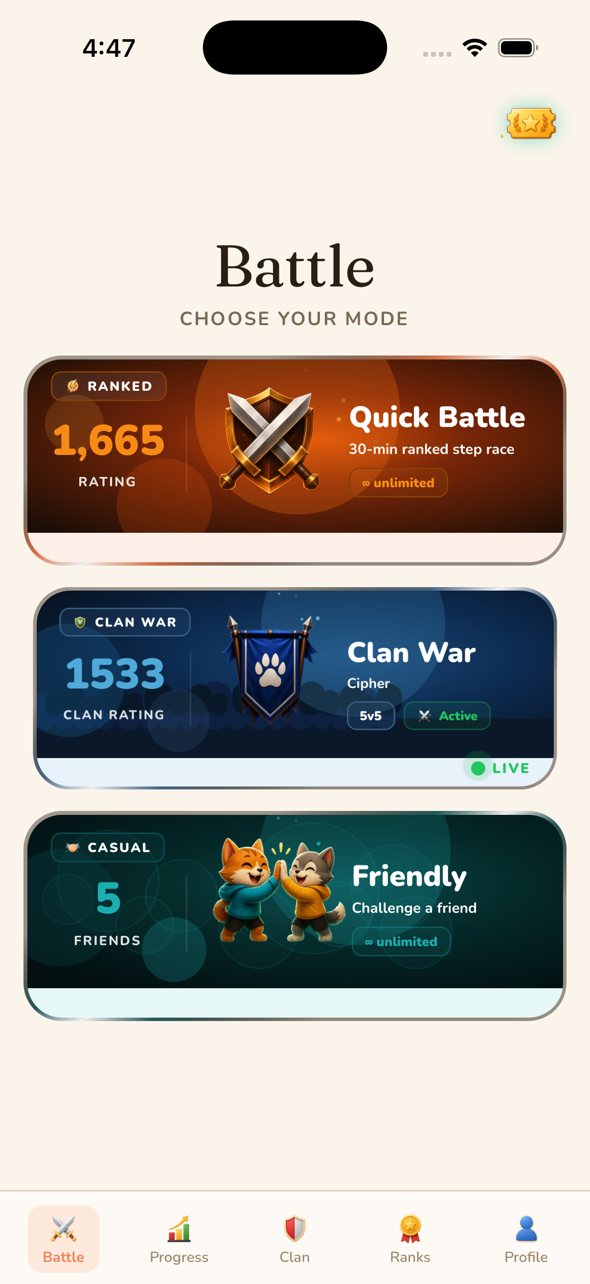 StepWars app